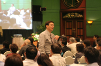 Dr. Ben Bensaou giving Speech at Radisson Hotel